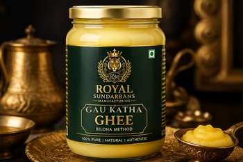 Royal Sundarbans Gau Katha Ghee - Bilona Method, brass setting